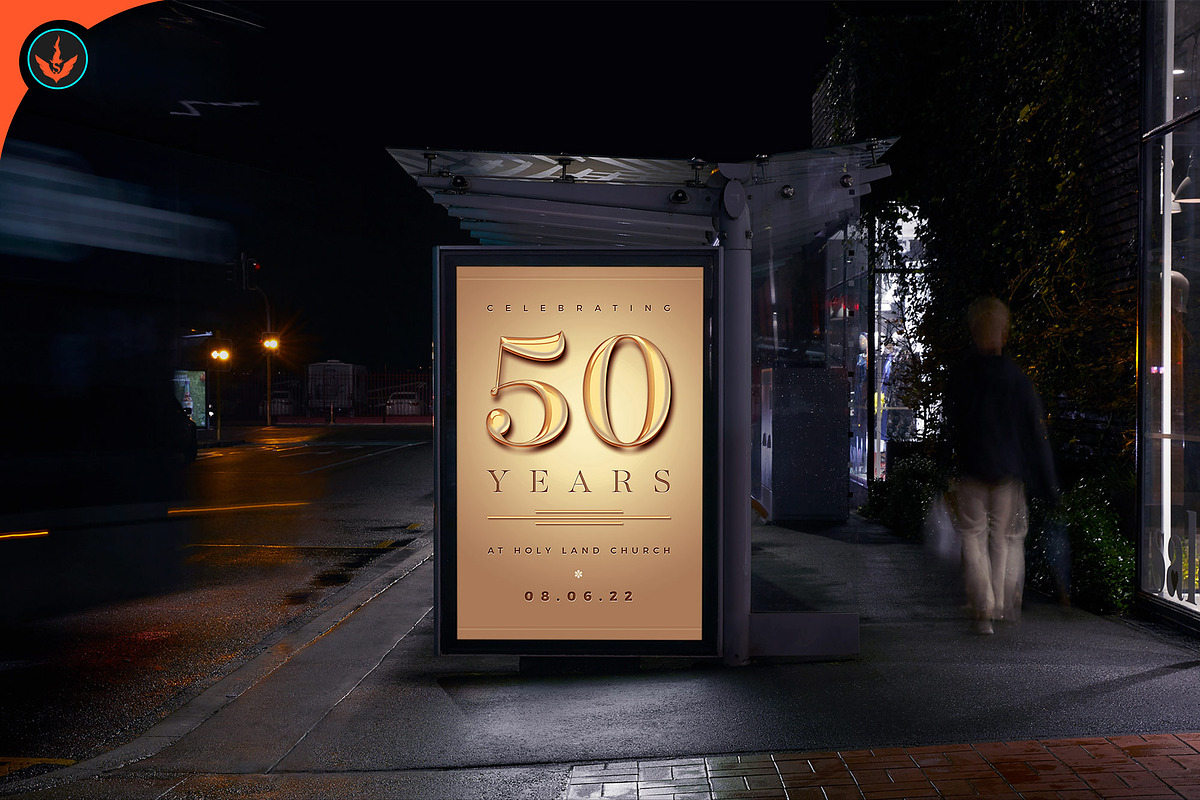 Gold Church Anniversary Flyer, a Flyer Template by SeraphimChris (Photo 10 of 11)