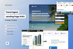 Travel Agent Landing Page, a Landing Page Template by SquidPixey