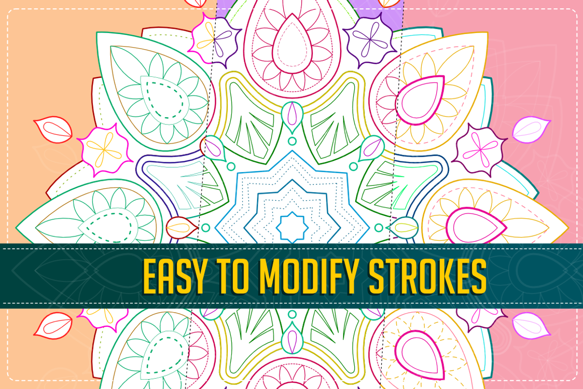 100 Lineart Mandala, a Decorative Illustration by 611 Studio (Photo 3 of 8)