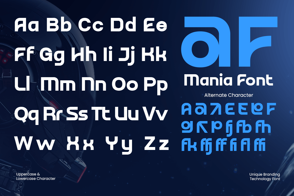 Mania - Branding Technology Font, a Sans Serif Font by TokoPress (Photo 12 of 13)