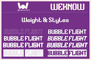 Bubble FLight font, a Sans Serif Font by weknow (Thumbnail 7 of 8)