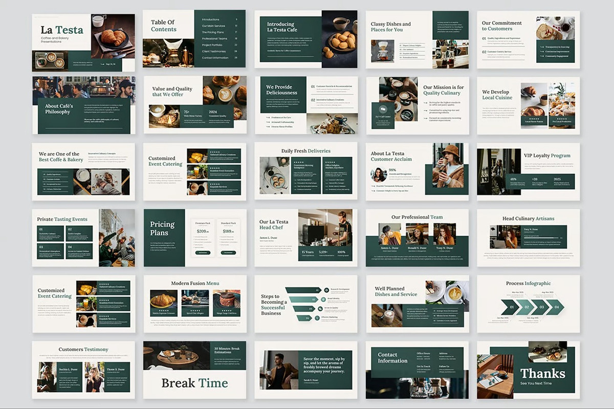Coffee & Bakery Google Slides, a Presentation Template by Fit-tee (Photo 9 of 10)