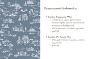 New York City Toile de Jouy Pattern, a Background Graphic by Hughes Studio (Thumbnail 6 of 8)