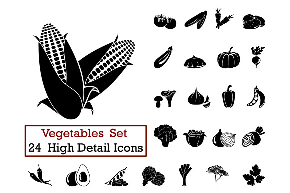 24 Vegetables Icons