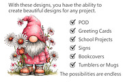 Whimsical Spring Gnome Clipart, an Illustration by Pixels.Craft (Thumbnail 3 of 5)