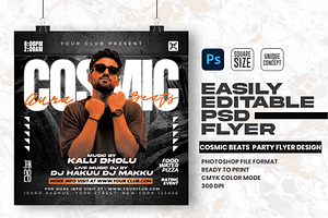 Cosmic Beats Party Flyer Design, a Flyer Template by Shajib Shikder