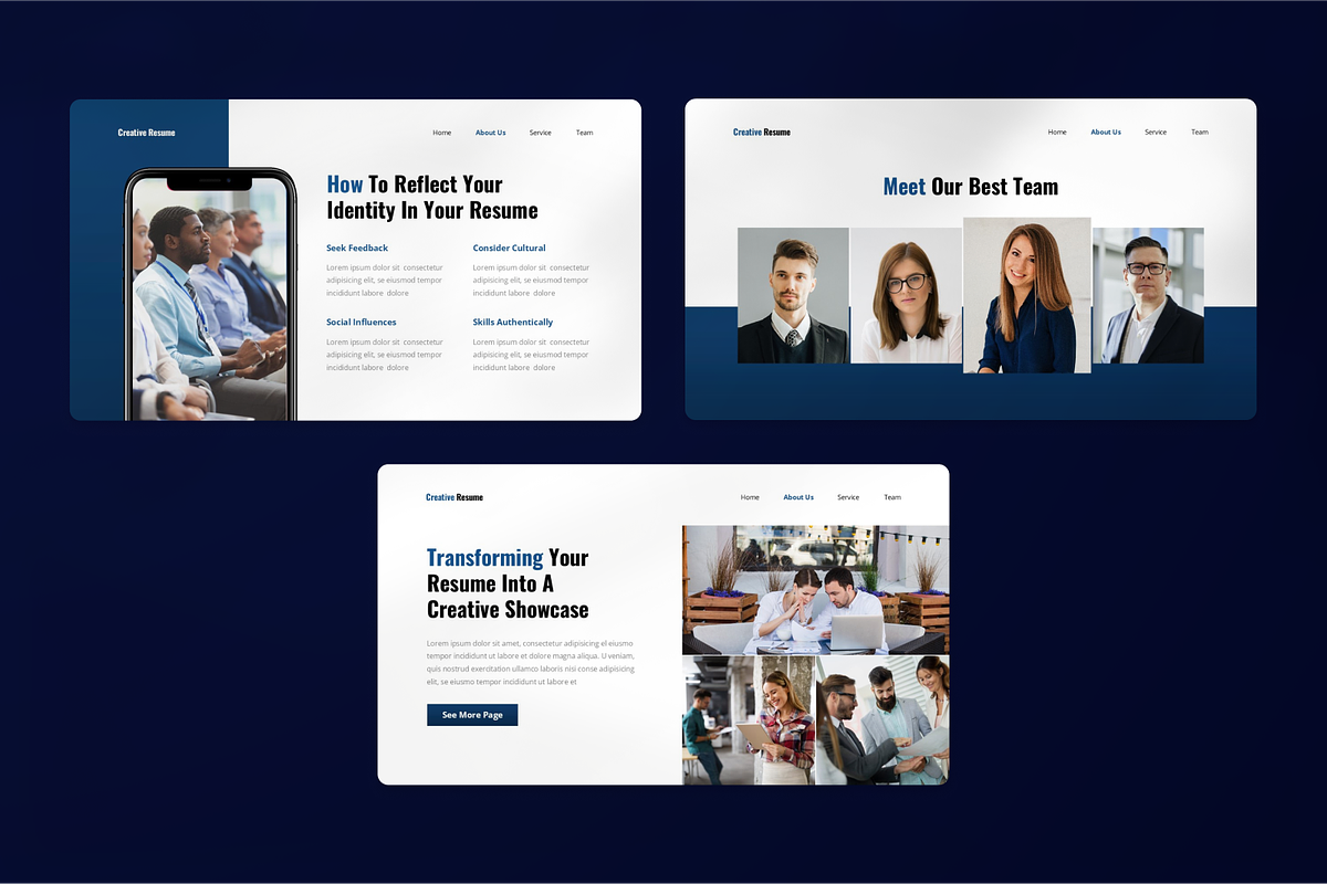 Clean & Creative Resume PowerPoint, a Presentation Template by SquidPixey (Photo 5 of 7)