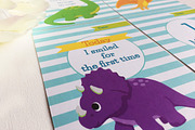 Dinosaurs baby milestone cards, a Card Template by ThePaperOwl (Thumbnail 2 of 3)