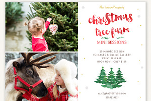 Christmas Tree Farm Mini Template, a Flyer Template by MockTurtleStudio