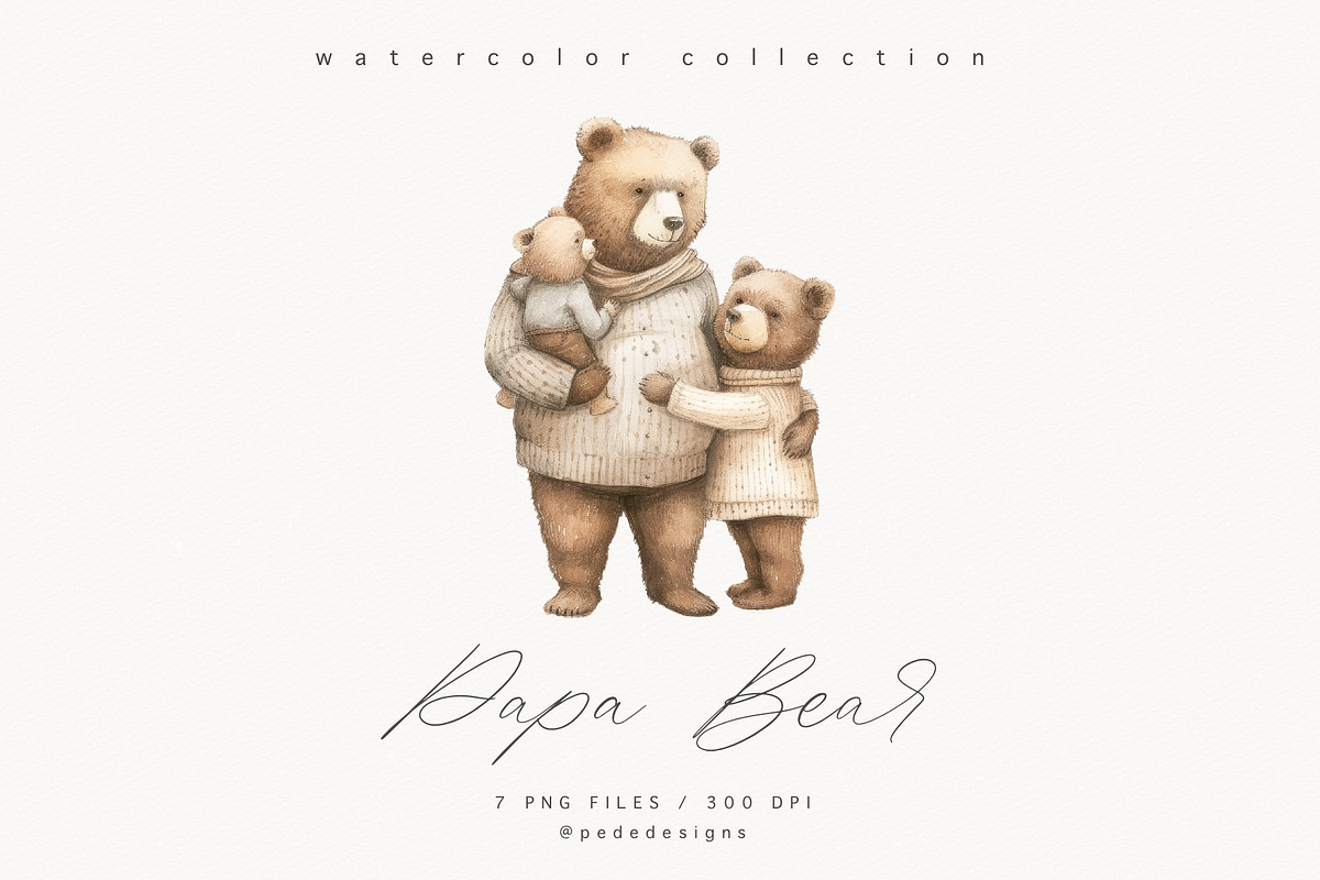 Papa Bear, an Animal Illustration by PeDe Designs (Photo 8 of 9)