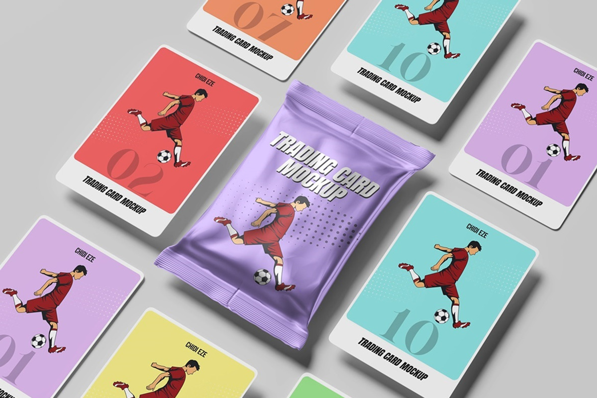 Trading Cards Mockup, a Packaging Mockup by Tokobeta (Photo 7 of 9)