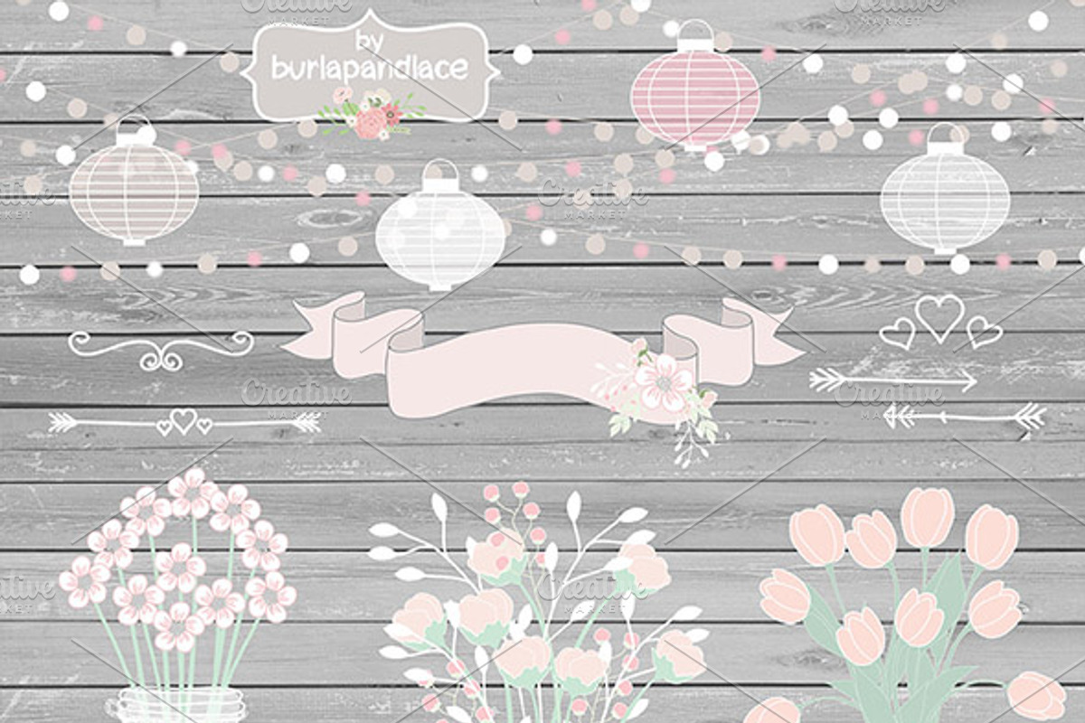 BIG WEDDING BUNDLE, a Texture Illustration by burlapandlace (Photo 17 of 22)
