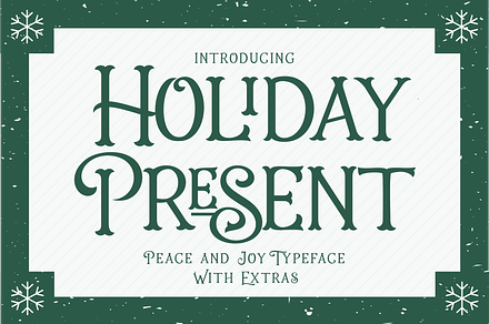 Holiday Present Fonts, a Font by 50Fox