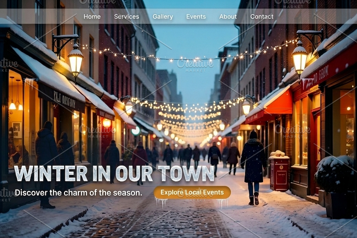 Winter Street Lights | Stock Photo, a Holiday Photo by Aura Canyon HQ (Photo 3 of 6)