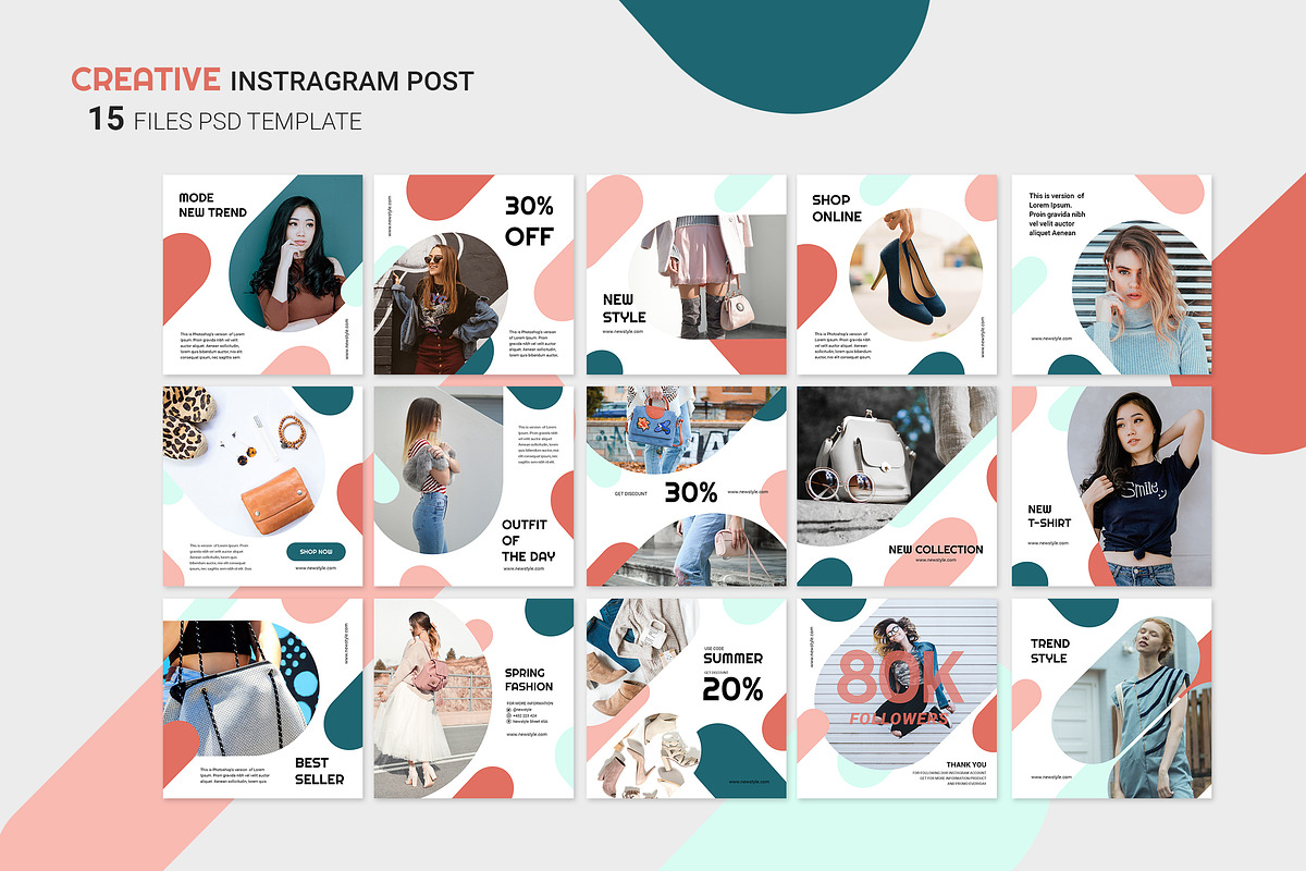 Instagram Templates Bundle 95% OFF, a Social Media Template by UICreative (Photo 7 of 21)