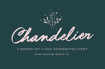 Chandelier Script Font, a Script Font by ReveryWorks
