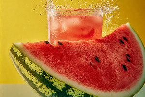 Fresh watermelon juicy stock image, a Photo by ComfortQ