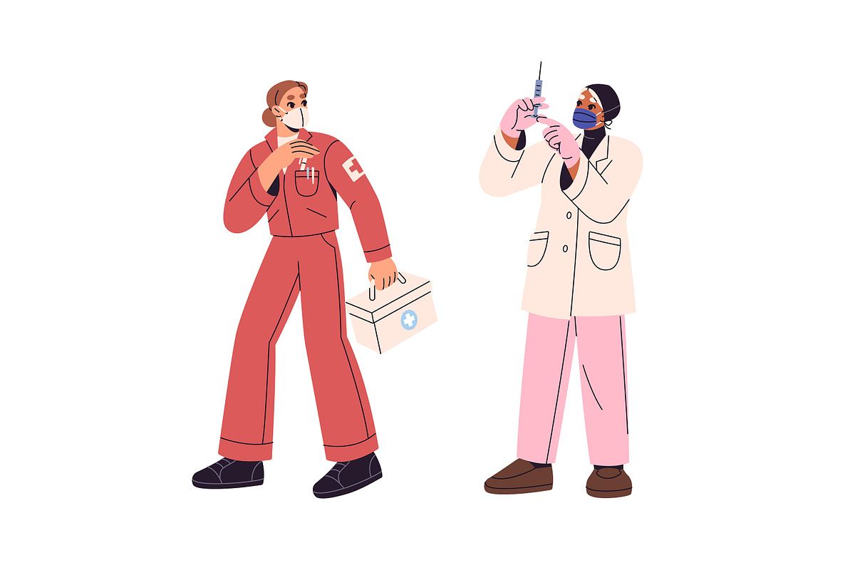 Doctors and nurses, health set, a Person Illustration by PaperTrident (Photo 3 of 5)