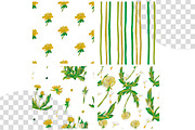 Kids Crayon Dandelion Seamless, a Pattern Graphic by Lucyinyourheart (Thumbnail 3 of 10)