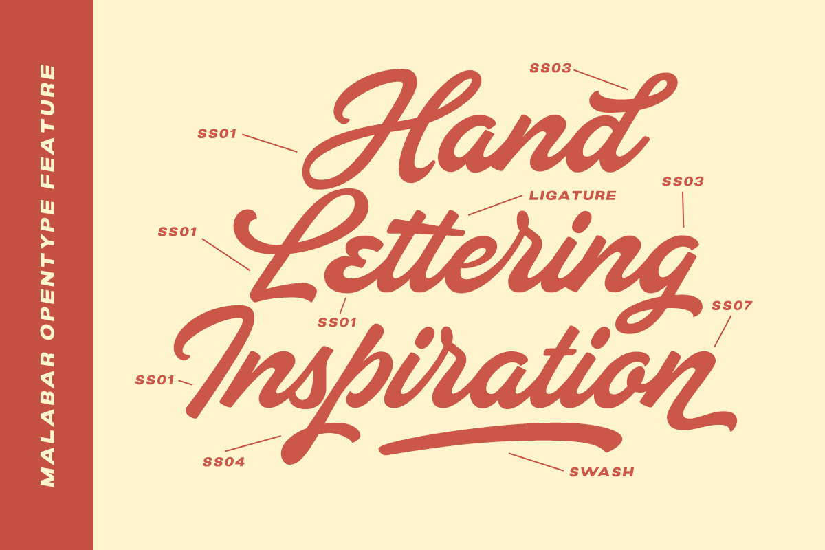 The Malabar Script, a Script Font by Letterhend Studio (Photo 3 of 9)