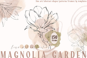 Magnolia Line Art Collection