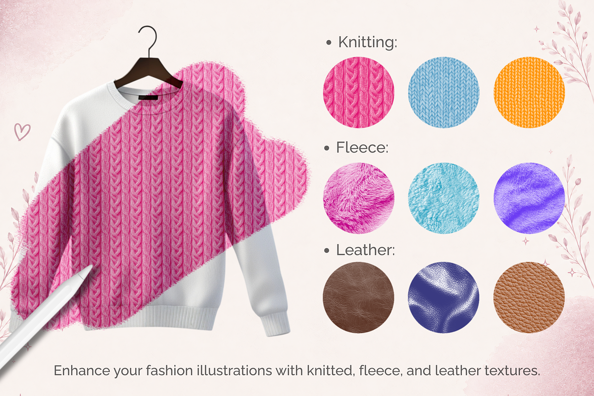 Procreate Fabric Texture Brushes, a Brush Add-On by HopeArtIllustration (Photo 6 of 7)