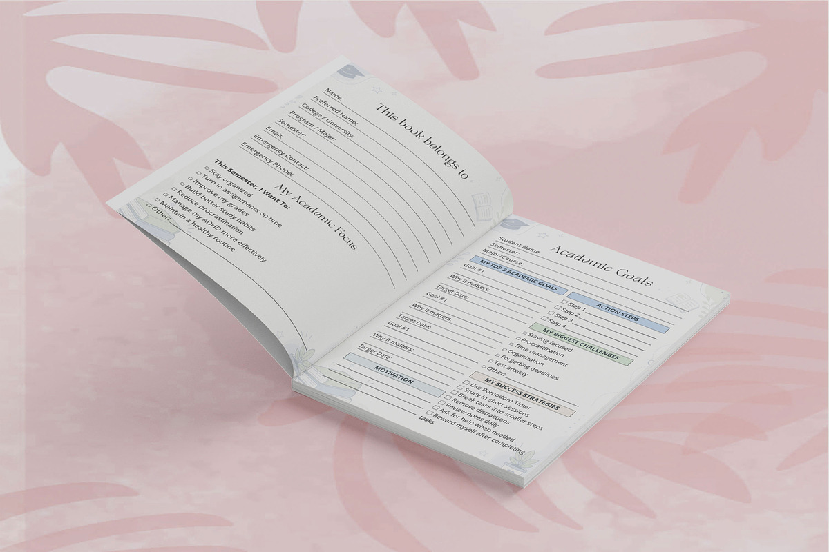 ADHD Planner for College Students, a Marketing Template by Book2bees (Photo 2 of 4)