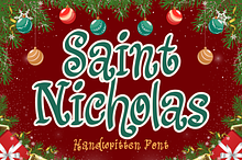 Saint Nicholas is a handwritten font