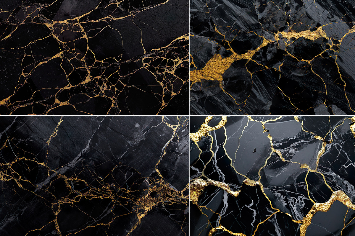 20 Black & Gold Marble Textures., a Texture Graphic by Numinous Academy (Photo 4 of 7)