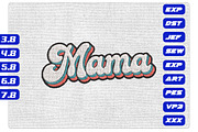Wavy Retro Mama Layered Embroidery, an Illustration by Purpose Ekbal (Thumbnail 1 of 3)
