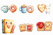 Perfect match kawaii clipart, an Illustration by Watercolor design (Thumbnail 4 of 11)