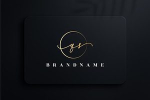 Letter QS Handwritten Signature Logo