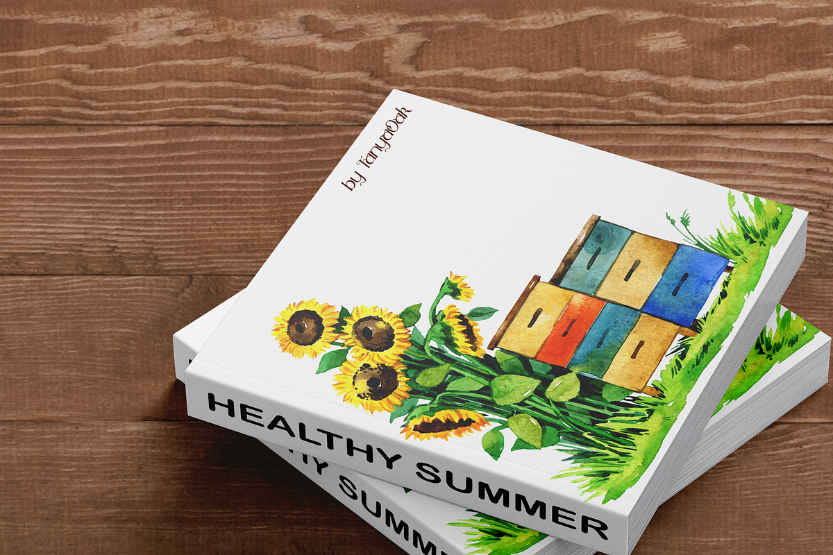 Honey Bee Summer Tea Clipart, a Food Illustration by TanyaOak (Photo 2 of 12)