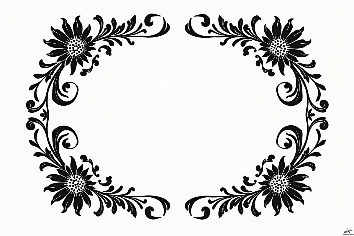 8 Lotus Floral Frame Bundle, an Illustration by Designs_River (Photo 2 of 9)