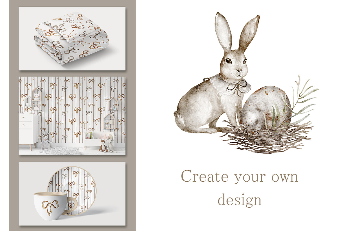 Cute Easter Watercolor Clipart, a Decorative Illustration by LenArt (Photo 12 of 16)
