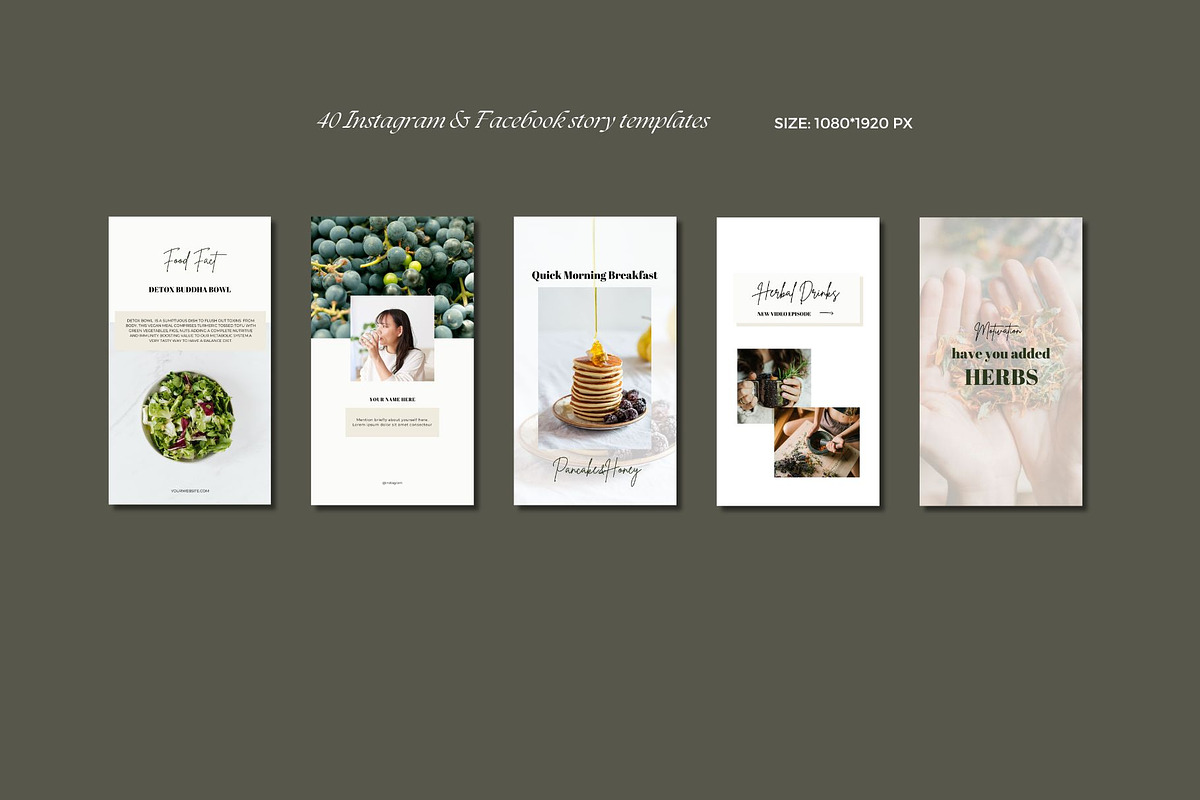 Wellness Food Social Media Template, a Social Media Template by Deepa Template Studio (Photo 3 of 14)