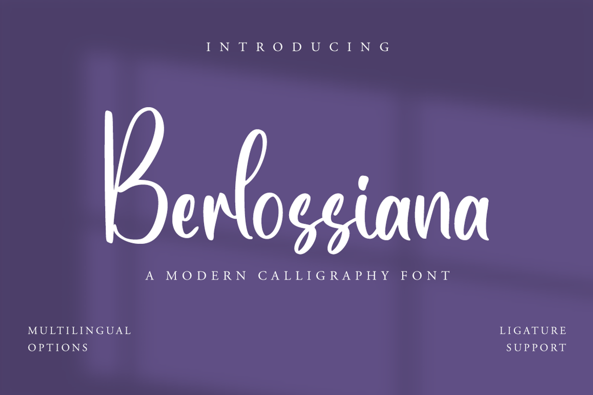 Berlossiana Font, a Script Font by Fatmawati (Photo 1 of 12)