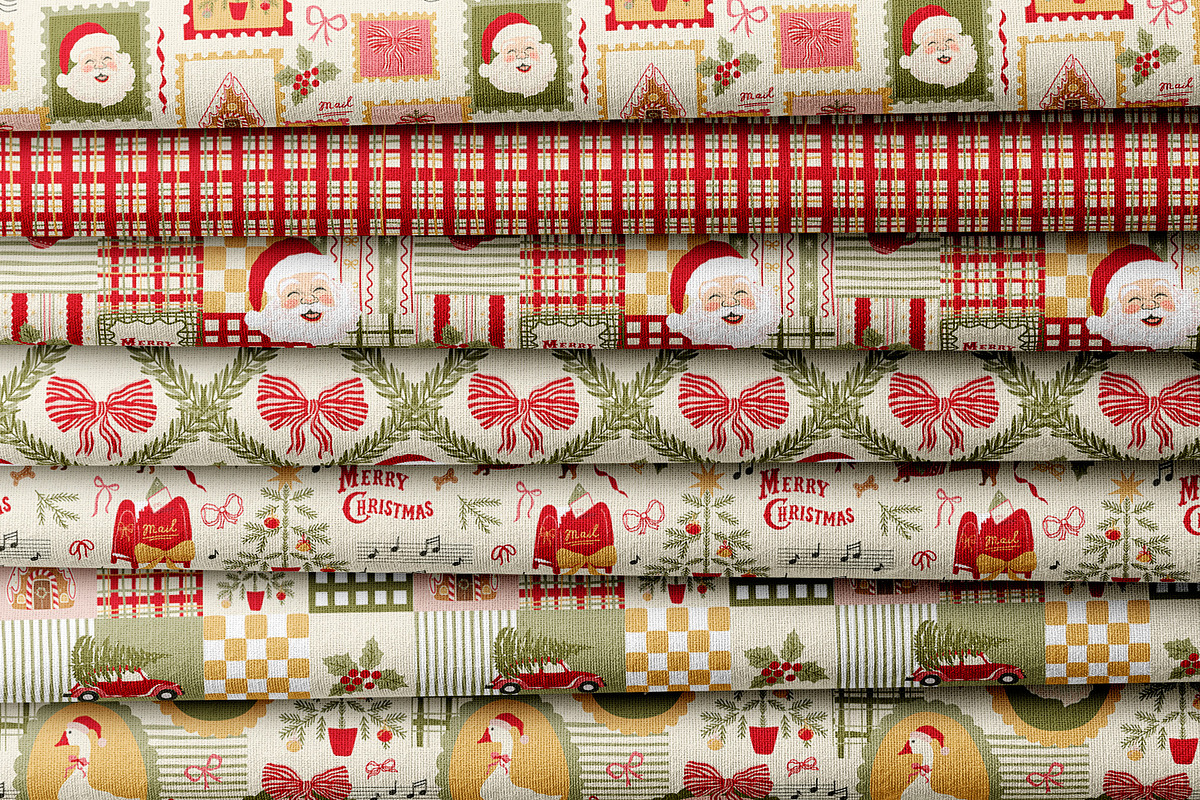 Vintage Christmas patchwork, a Pattern Graphic by Tani Kuzminka (Photo 5 of 27)