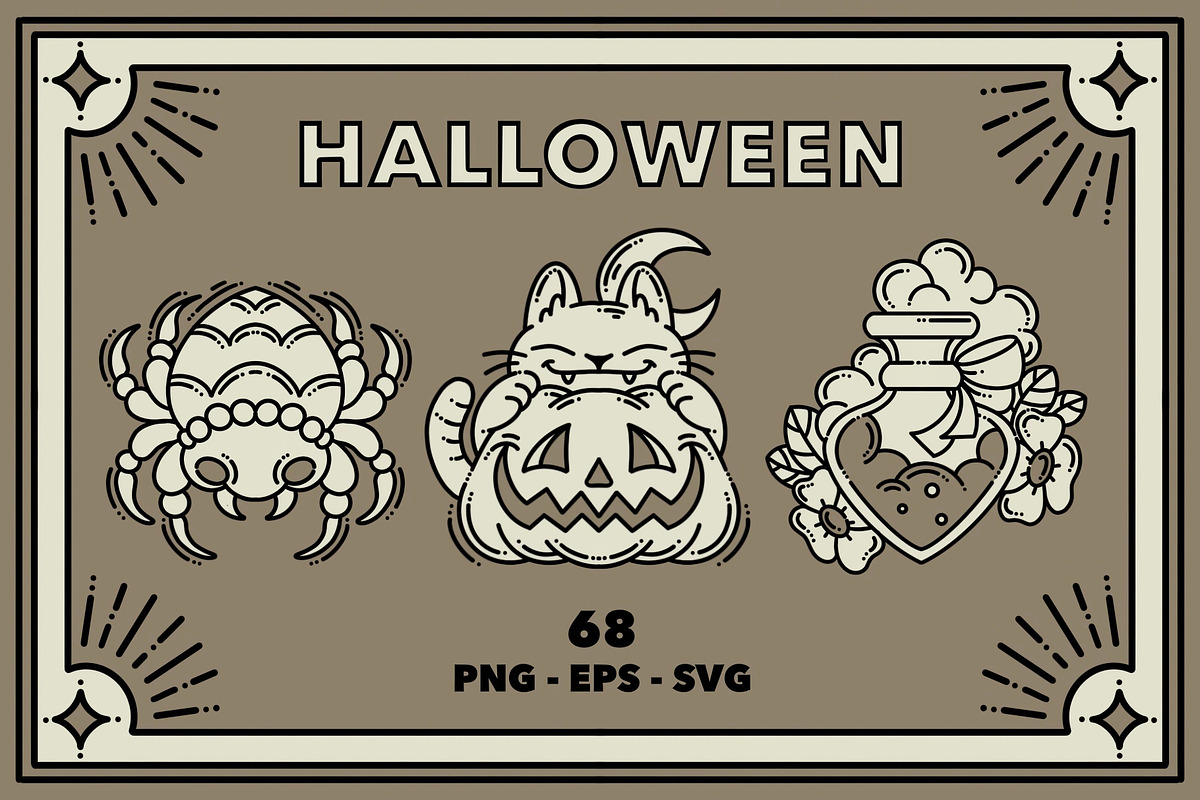 Halloween set, an Object Illustration by heyXeni (Photo 1 of 12)