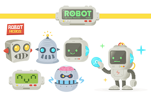 Vintage Comic Retro Robots