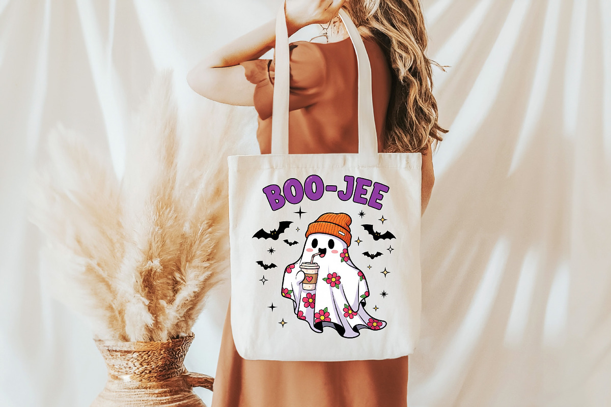 Retro Halloween Ghost PNG Sublimatio, an Illustration by DreamCafeArt (Photo 4 of 7)