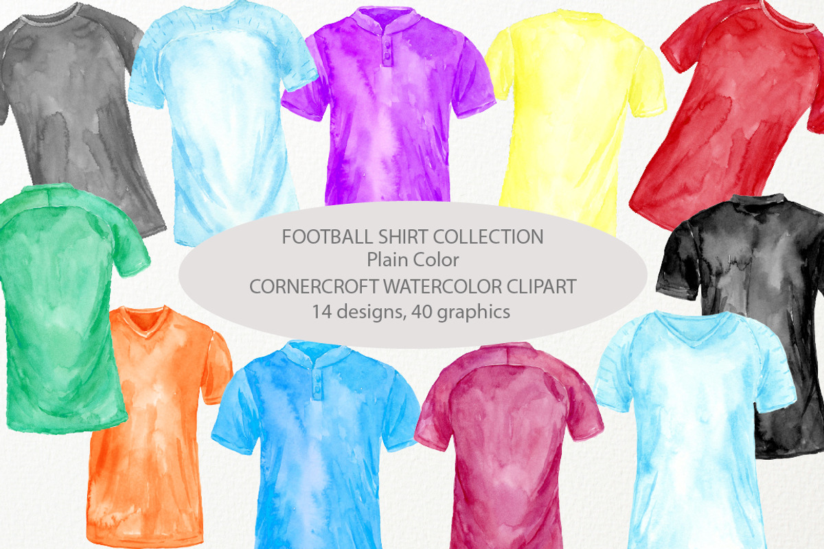 Watercolour football shirt in plain, a Person Illustration by Corner Croft (Photo 1 of 5)