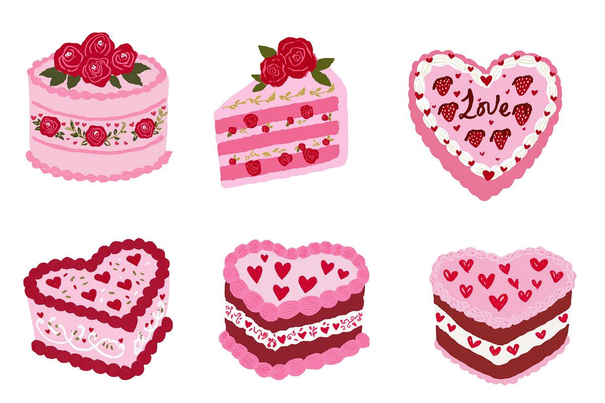 Valentine's Day Cake clipart, an Illustration by Designworld (Photo 3 of 5)