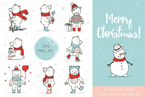 Christmas Bears Icons & Cards