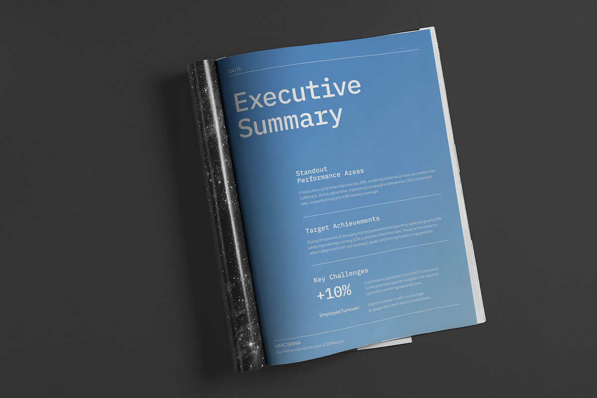 Elegant KPI Report preview 3
