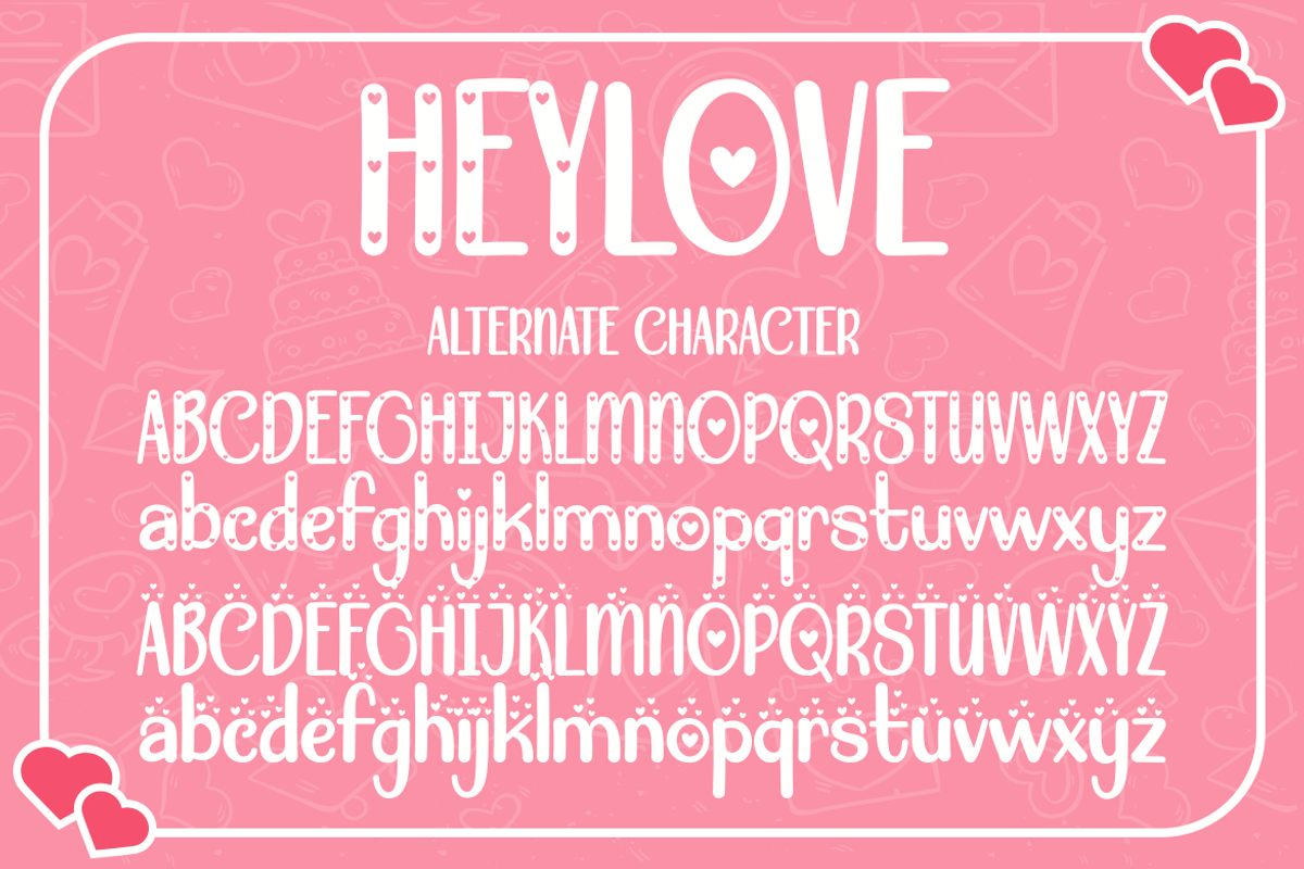 Heylove - Lovely Playful Font, a Sans Serif Font by MaikoHatta (Photo 4 of 7)