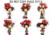 Whimsical Cute Kids With Balloons, an Illustration by Craft Nest (Thumbnail 5 of 7)