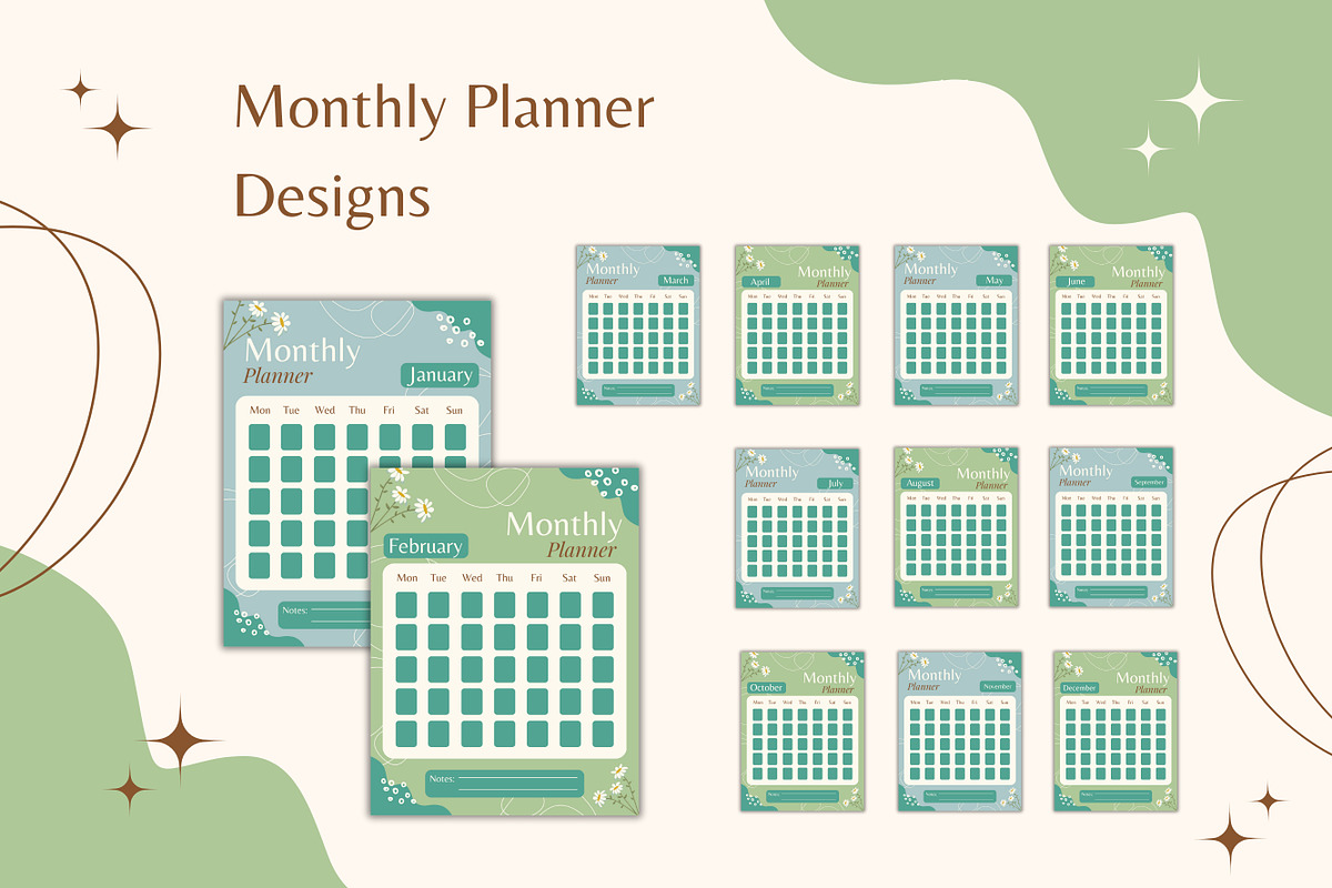20 Planner Canva Template Set, a Design Template by TemplateCastleStore (Photo 3 of 10)