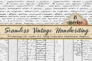 18 Seamless Black Handwriting PNG, a Pattern Graphic by ThingsbyLary (Thumbnail 1 of 10)