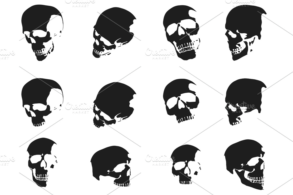 Skull silhouettes, an Object Graphic by CGterminal (Photo 2 of 2)